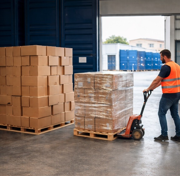 Almacenamiento empresarial y palets en Space Station Menorca